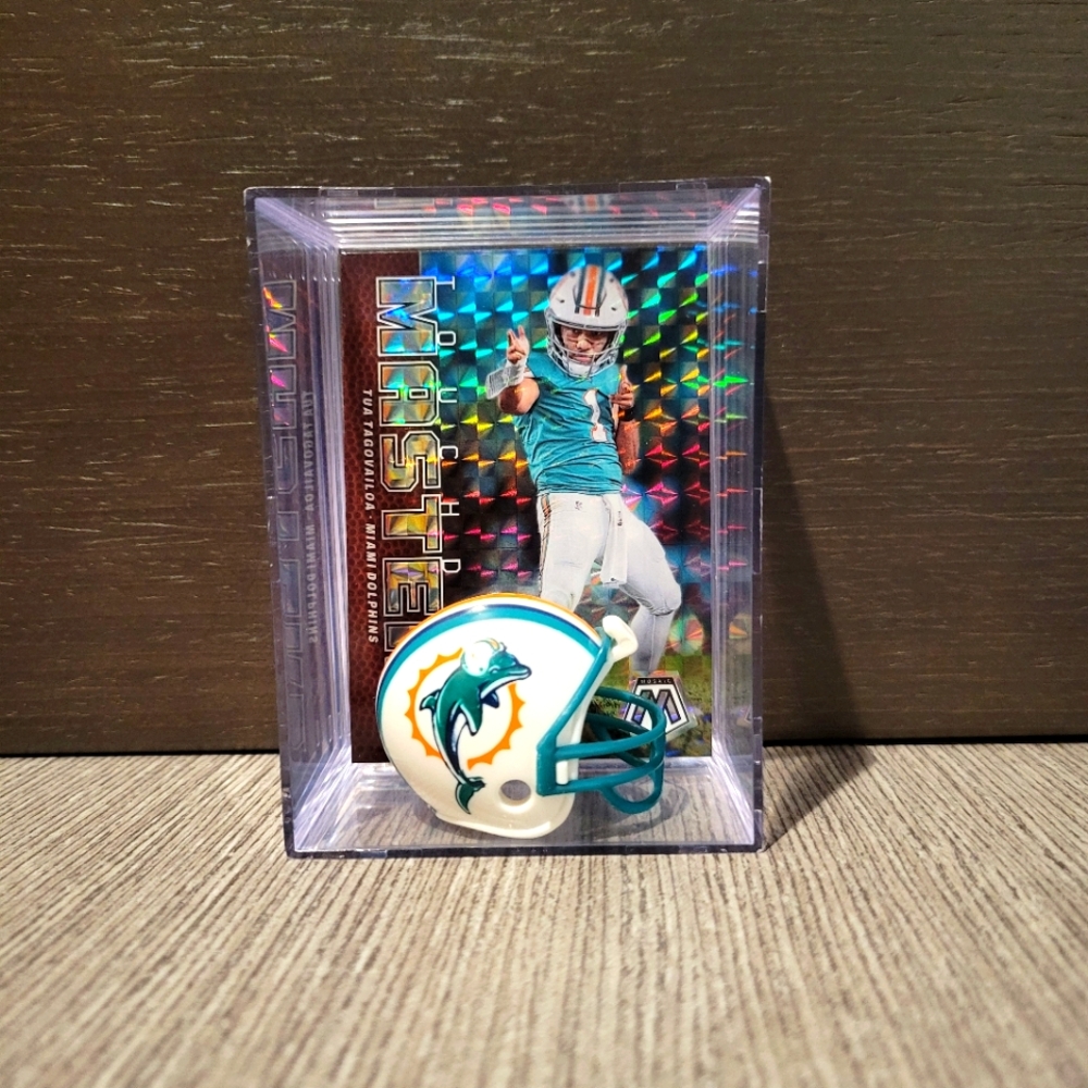 Tua Tagovailoa Miami Dolphins Mini Helmet Football Sports Box